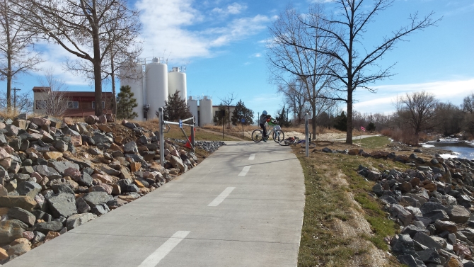 St. Vrain Greenway & Left Hand Brewery (facing east)