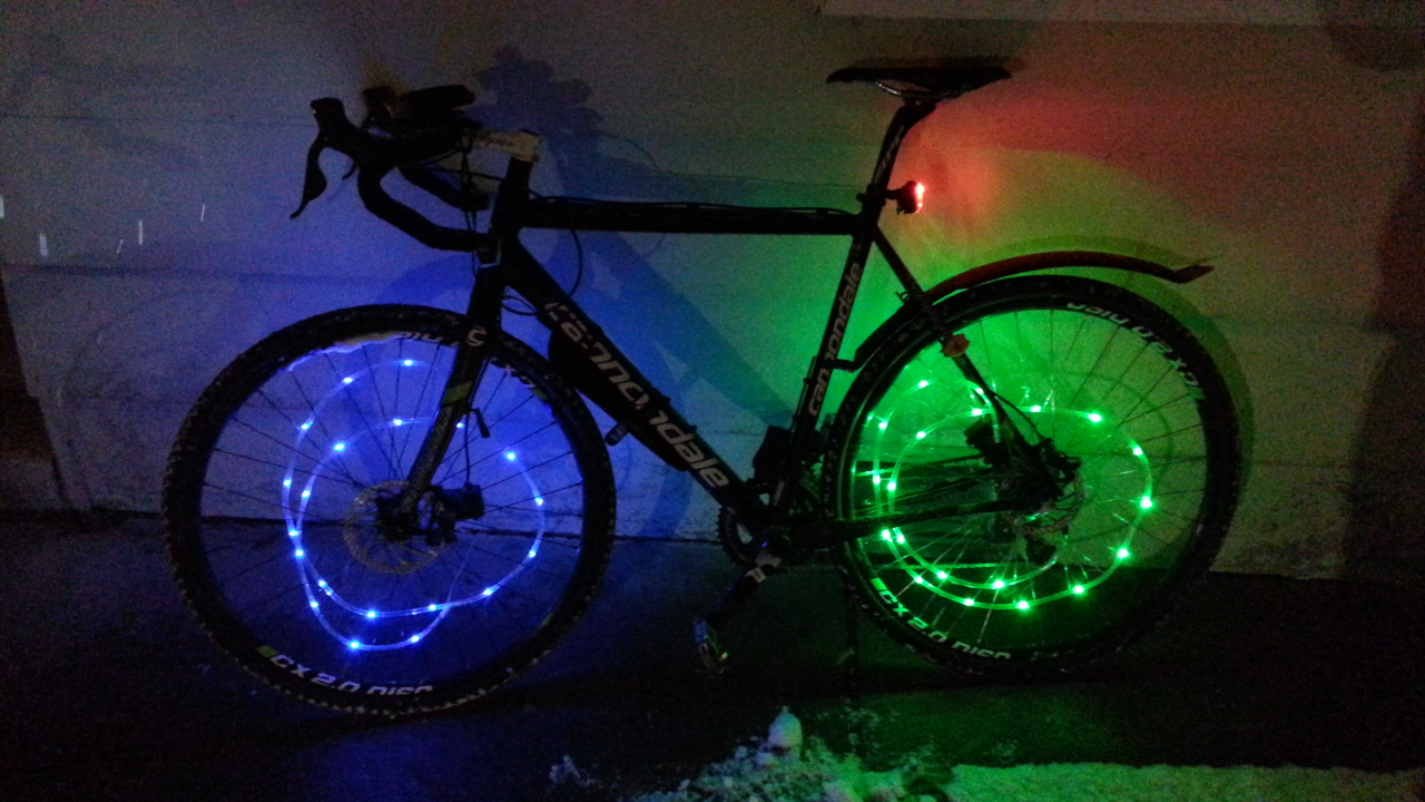 Colorful visibility for night time riding