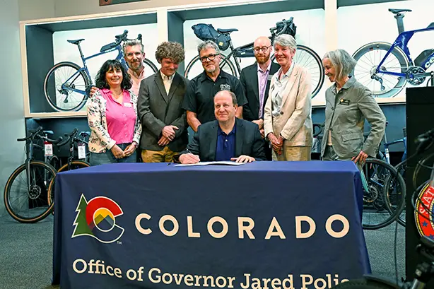 Governor signing a bill.