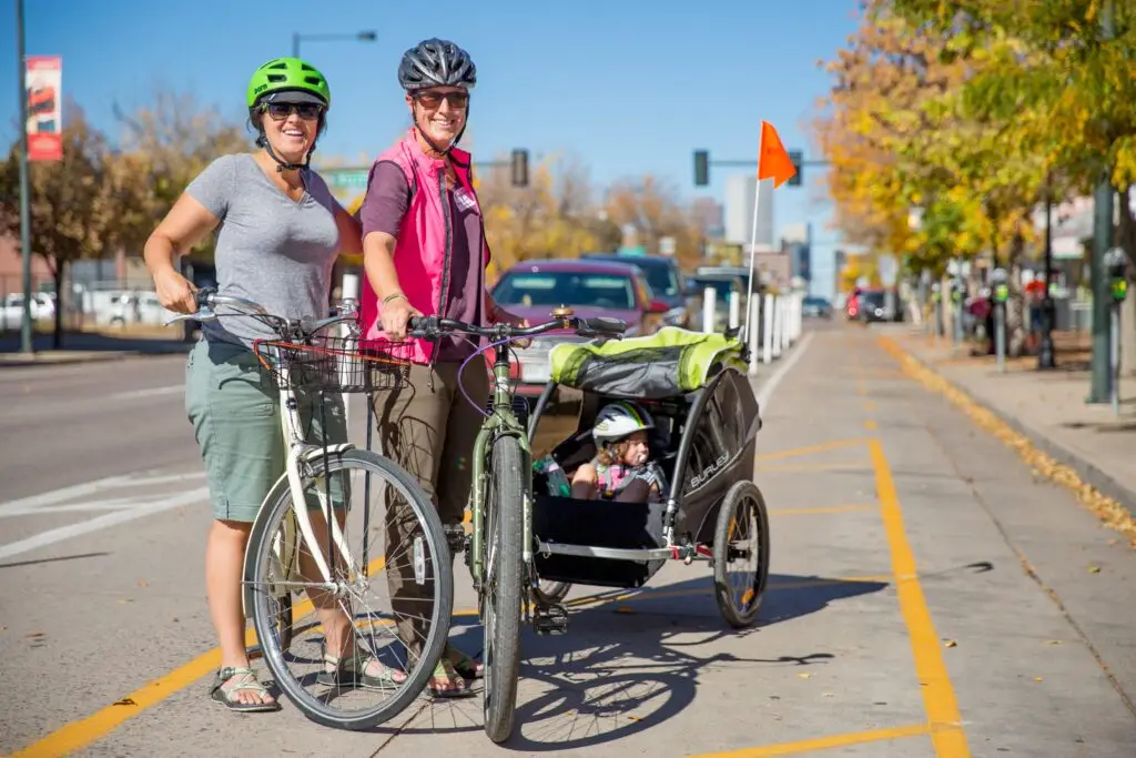 Adult and youth bicyclists