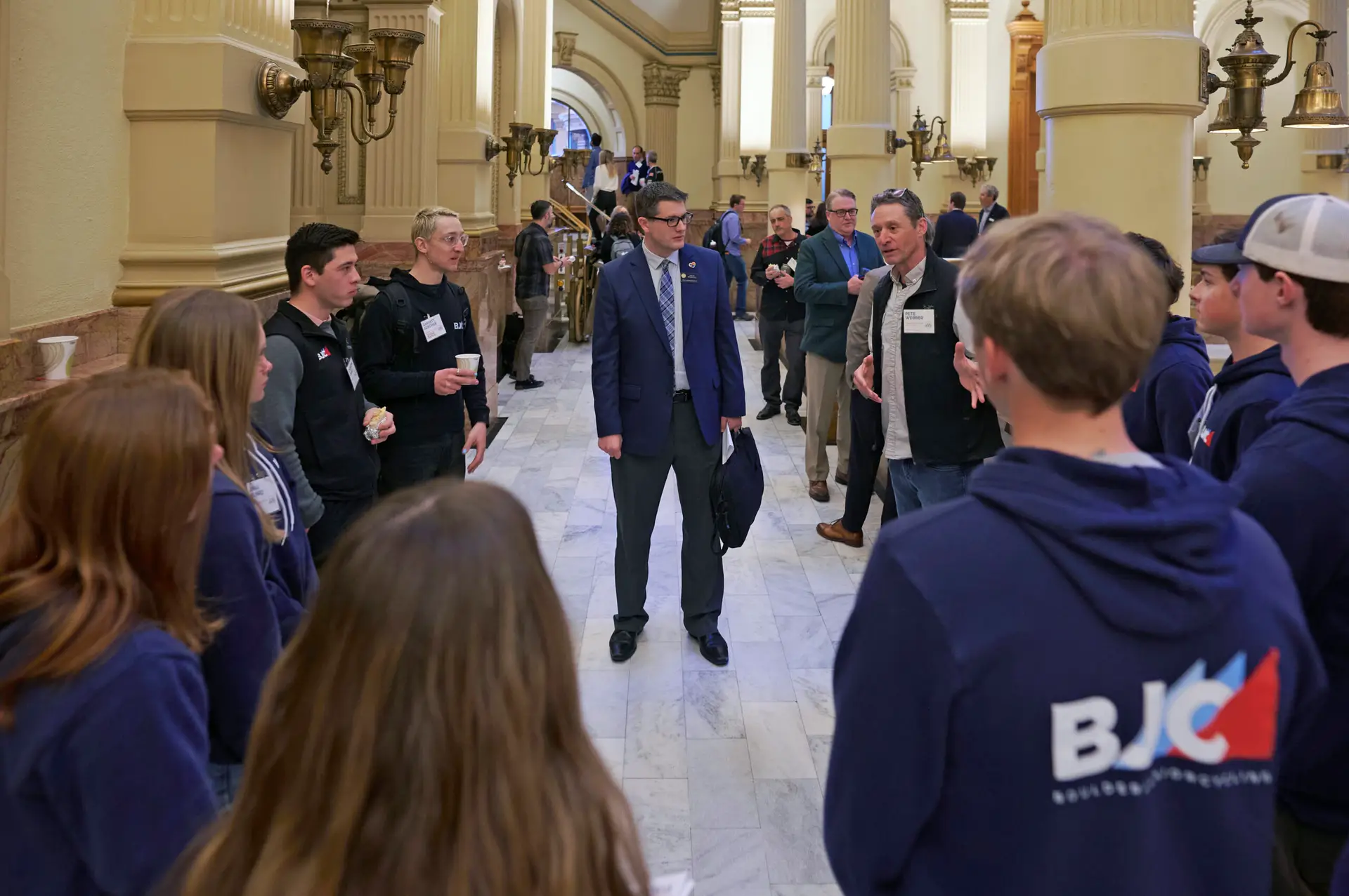 Group of youth at the state capitol