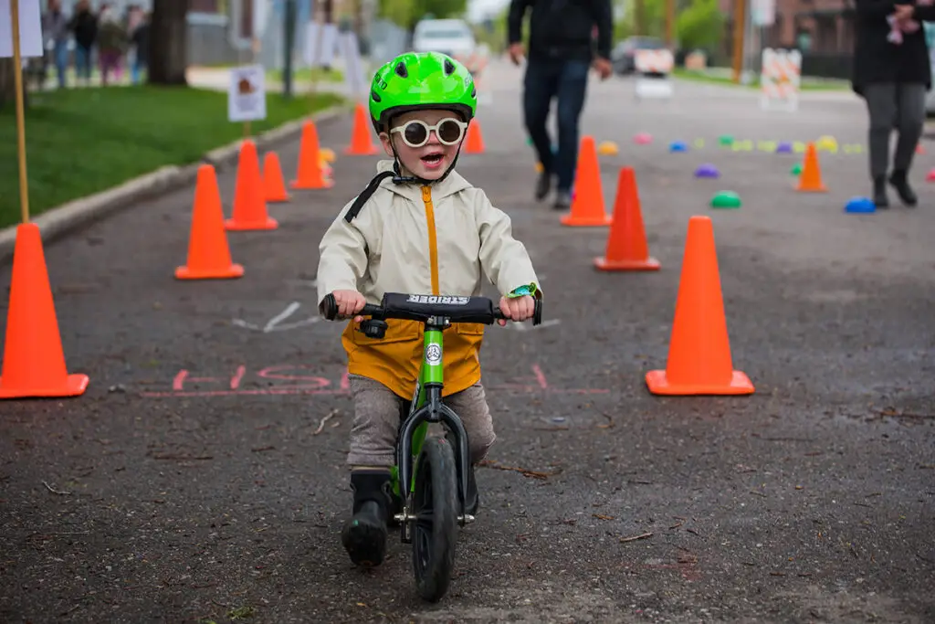 Young child on bike