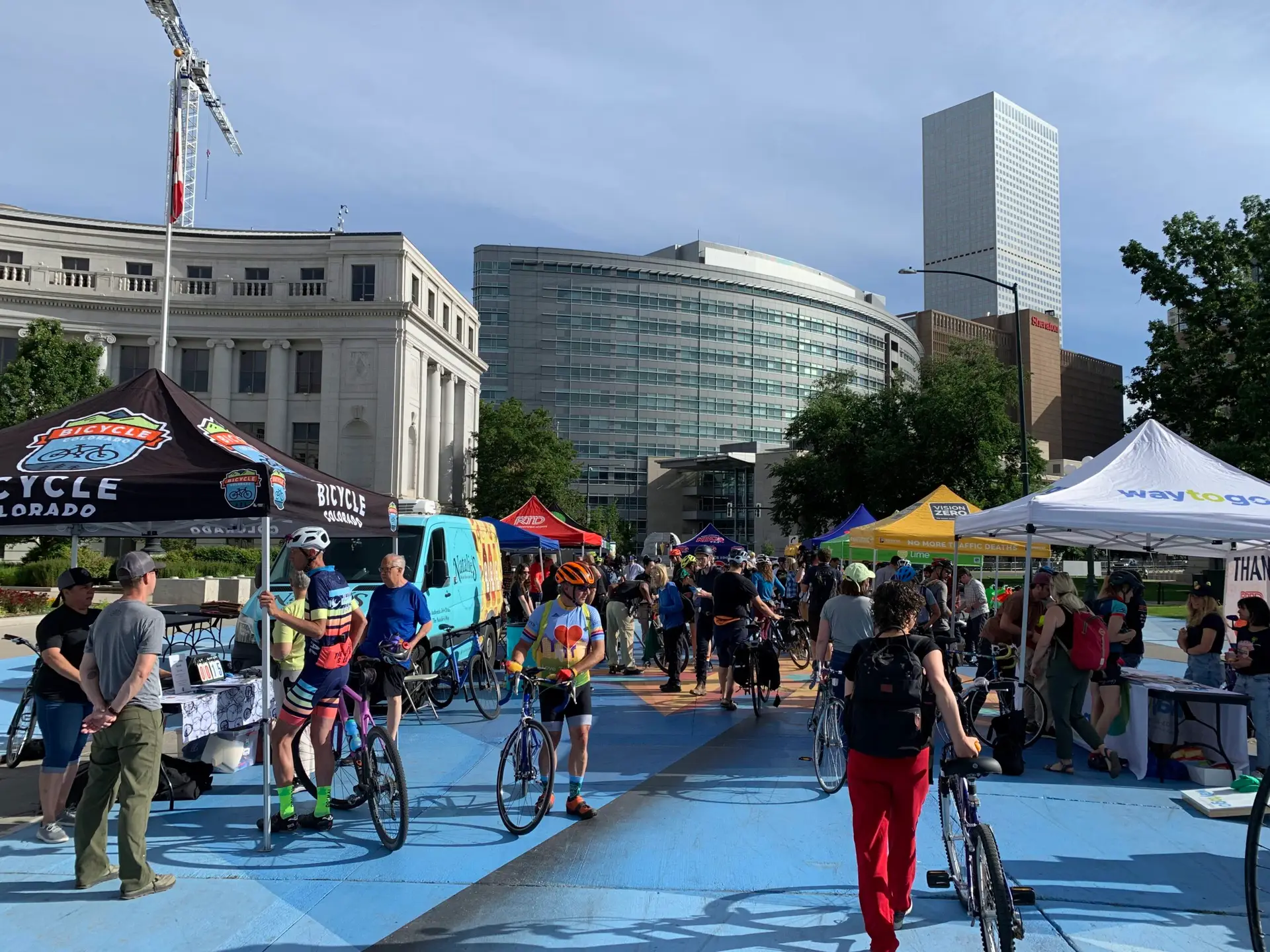 Summer Bike to Work Day tents