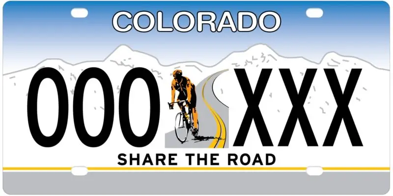 Share the Road license plate design