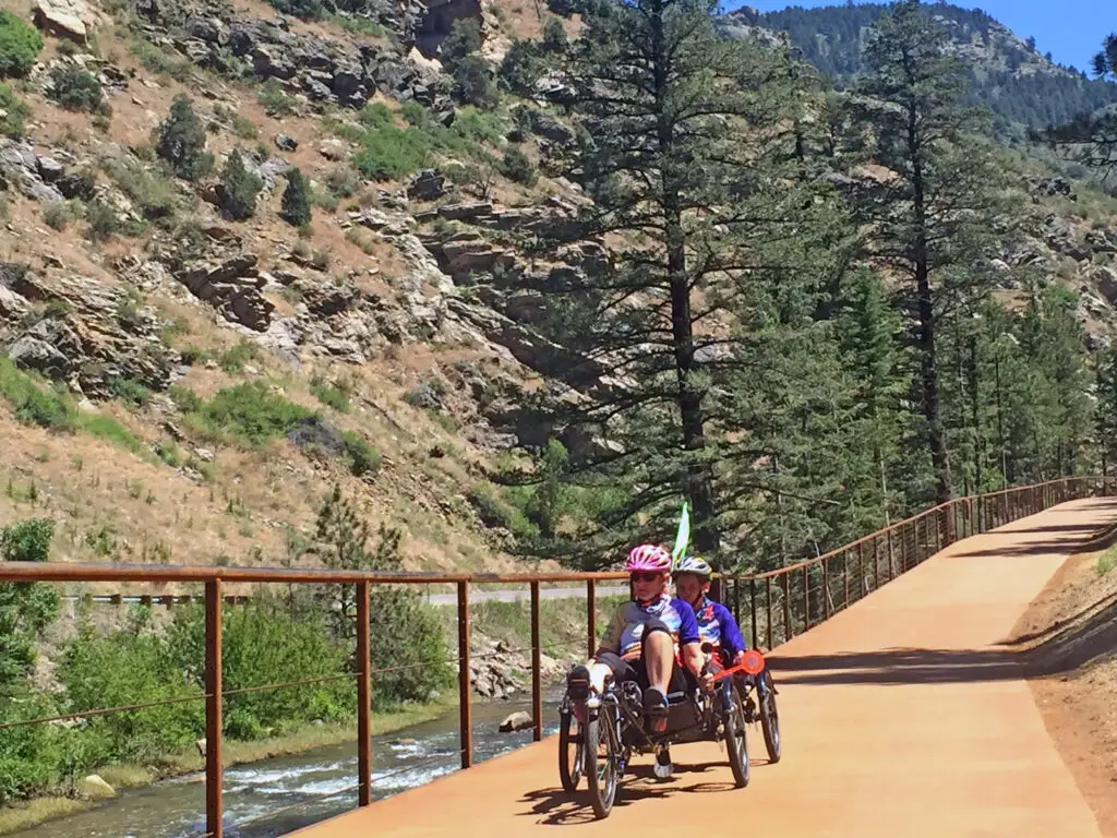 Two adaptive bicyclists