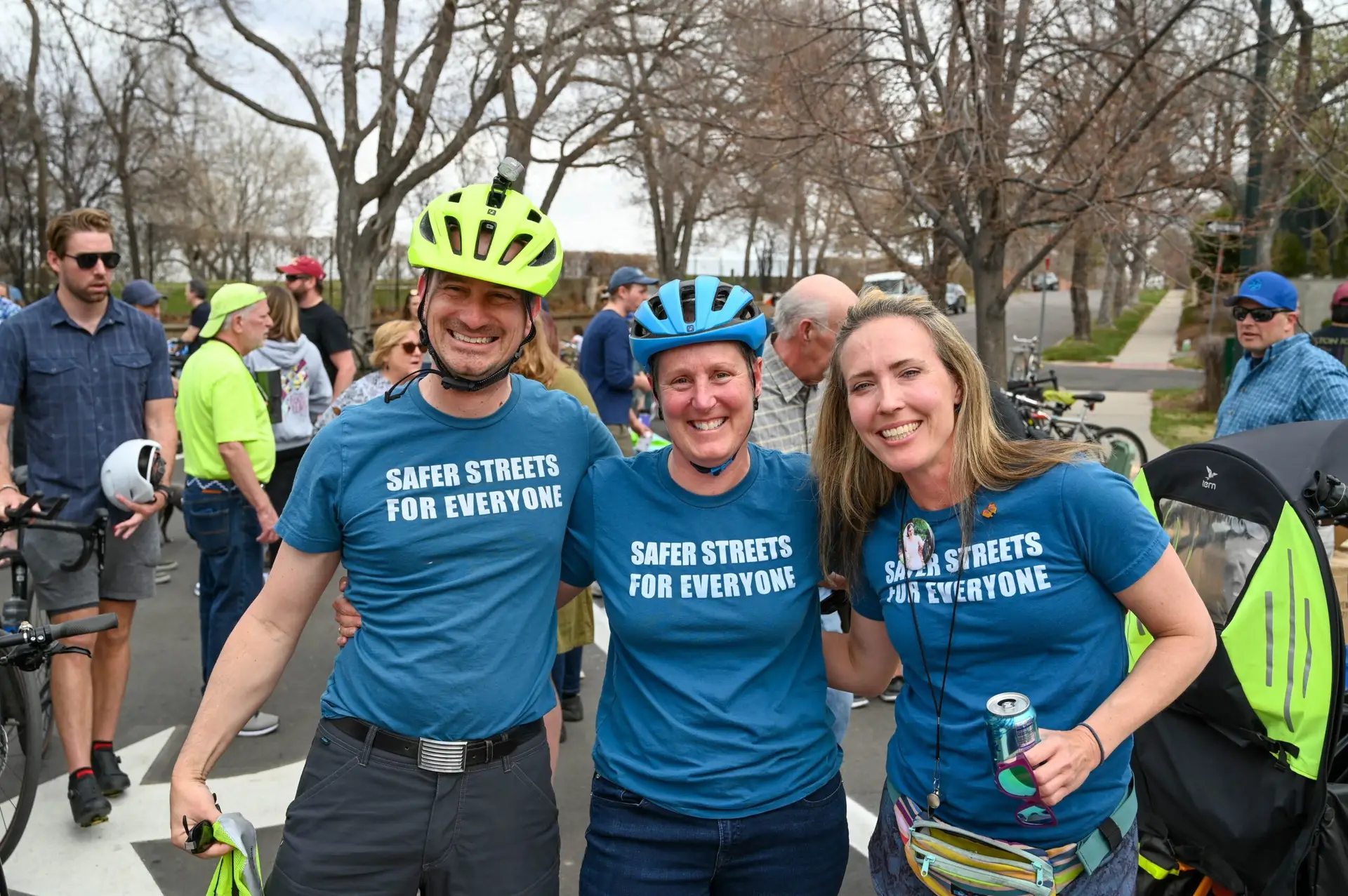 Bike advocates gather for an event