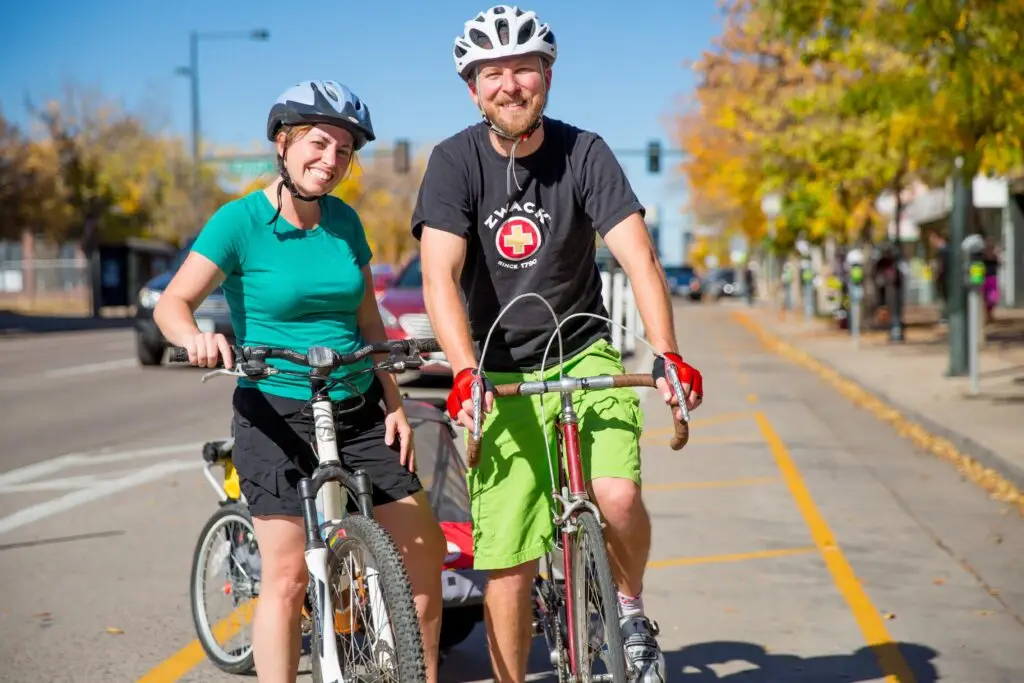 Family of bicyclists