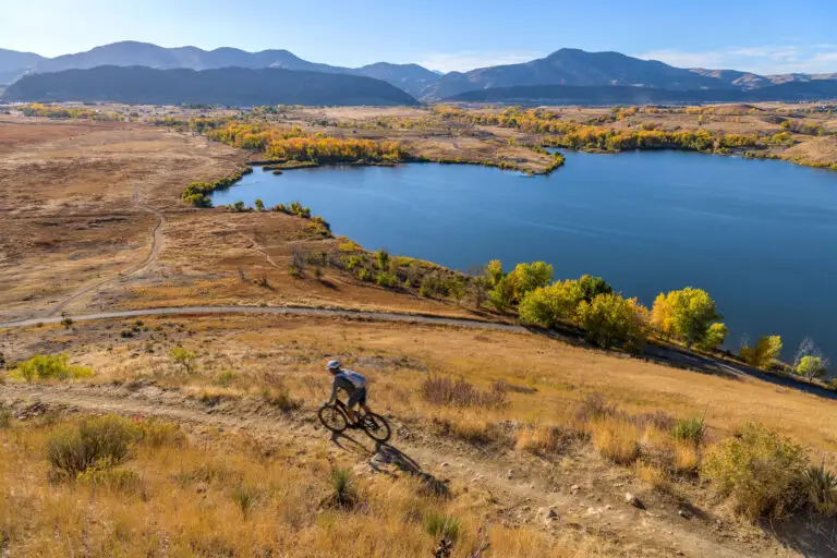 Mountain biker on a trail