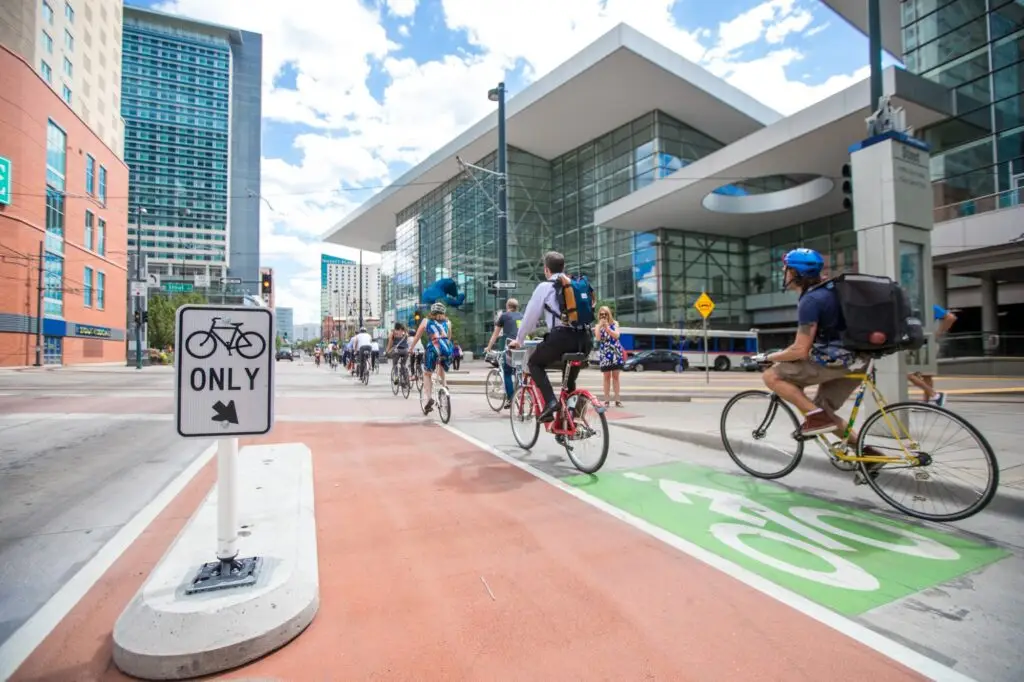 Bicycle infrastructure in a city