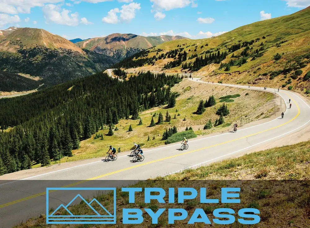 Bicyclists on Triple Bypass ride
