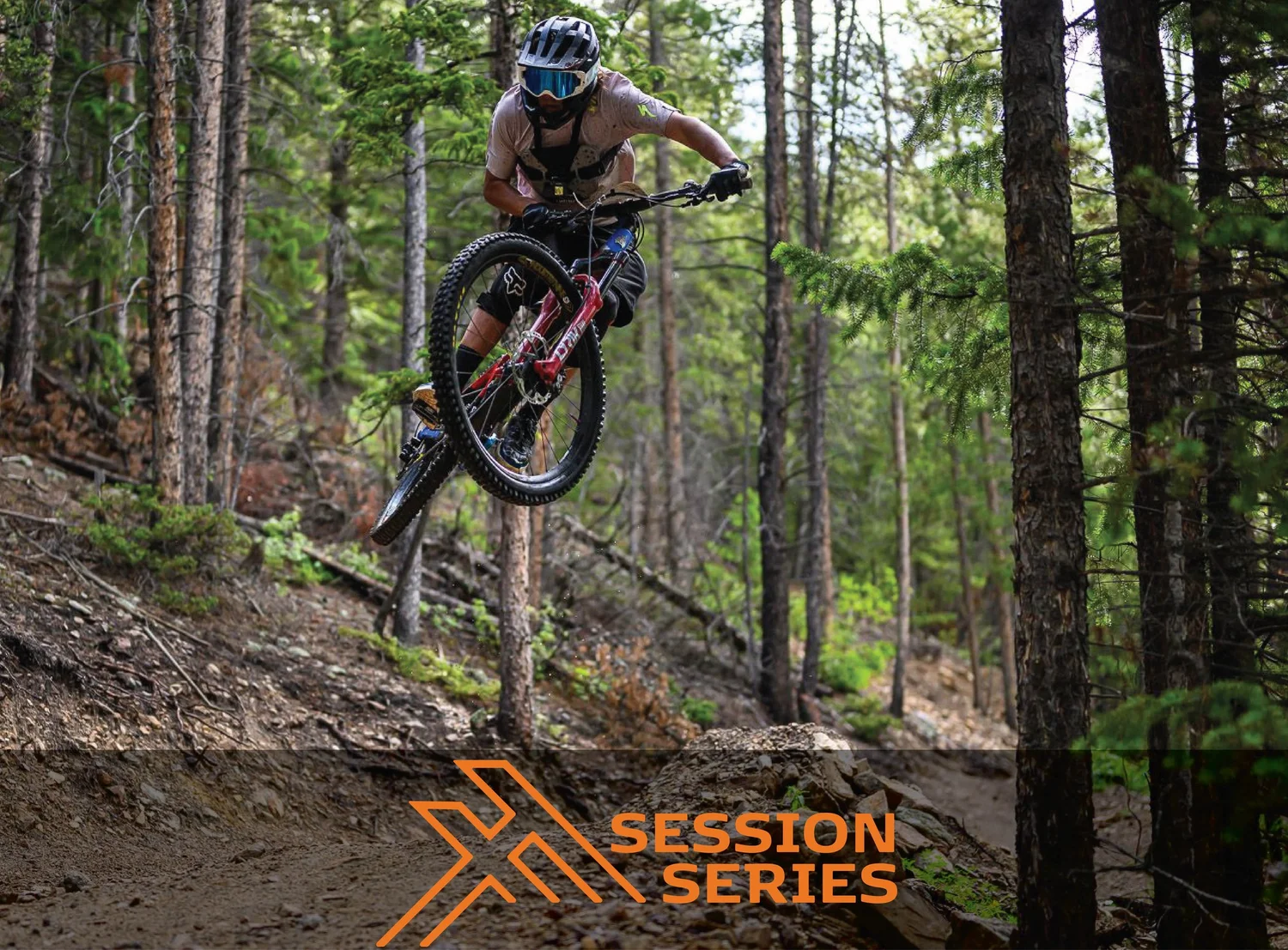 Mountain bike rider in Session Series