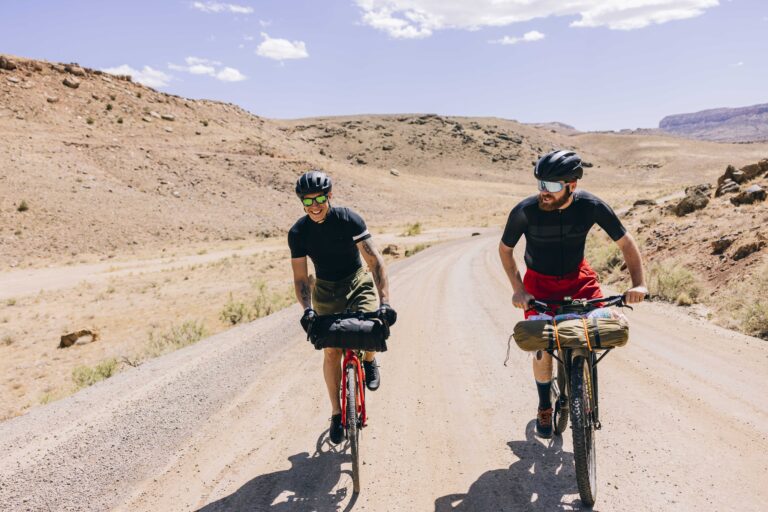 Two gravel bike riders